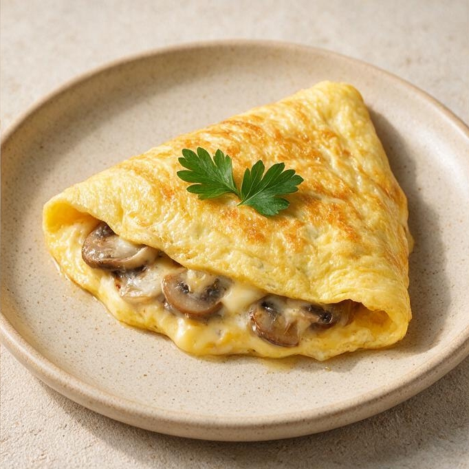 Омлет с грибами и сыром