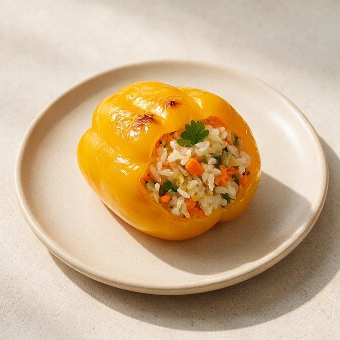 Перцы, фаршированные рисом и овощами